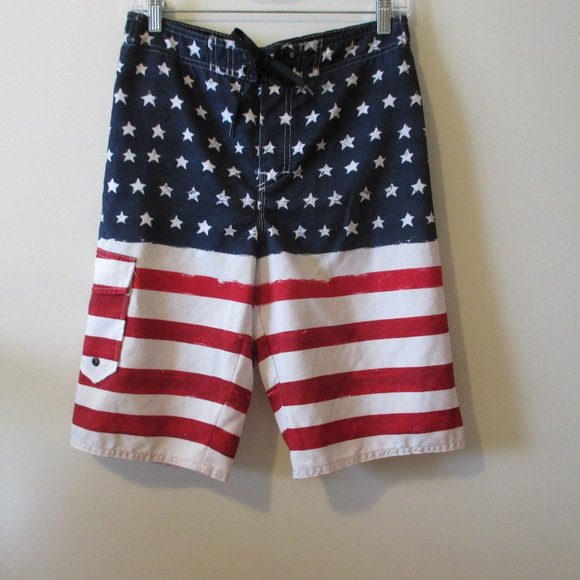 Hang Ten Other - Hang Ten USA American Flag Board Shorts Large